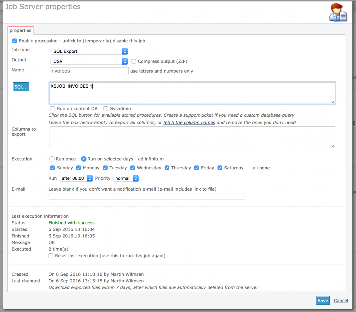 Job server - Infradox